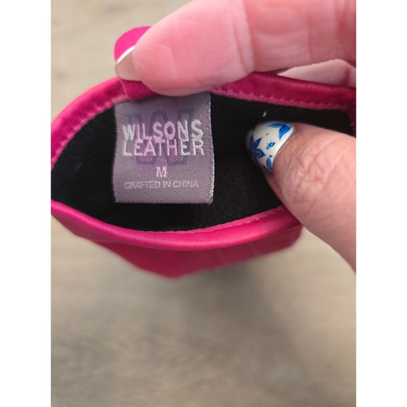 Wilsons Leather Womens Hot Pink Leather Gloves Size M Style 60087L64 Pink - Picture 4 of 4